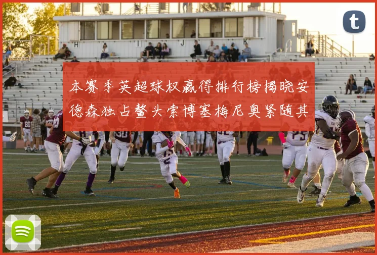 本赛季英超球权赢得排行榜揭晓安德森独占鳌头索博塞梅尼奥紧随其后